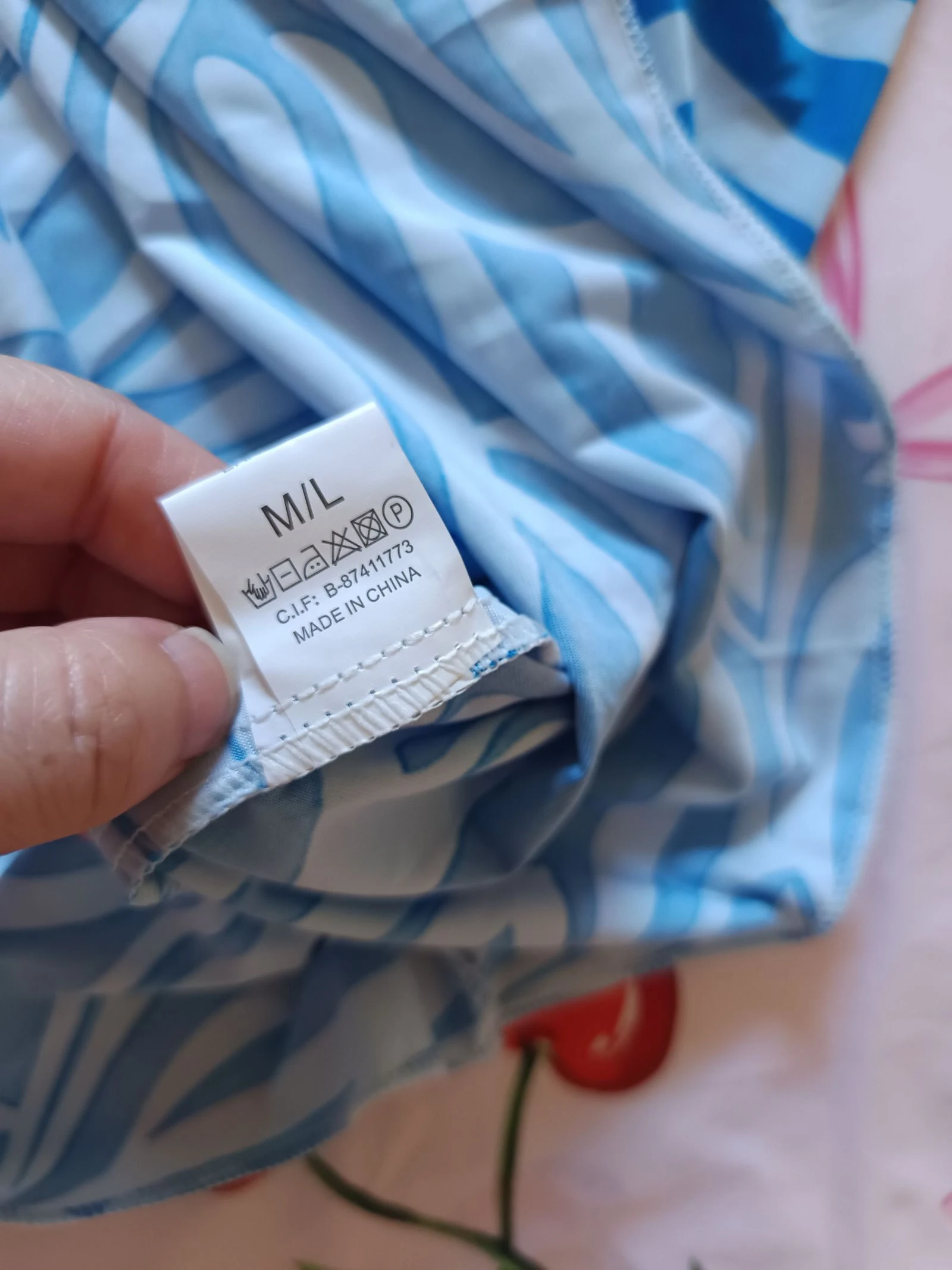 Azul Psychedelisch Bedrukt Jurk Nieuw One Size | Robe blue Psychédélique Neuf – photo 5